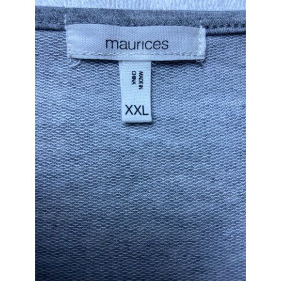 Maurices Gray open knit cardigan with flowy bottom part long sleeve size XXL - Picture 7 of 11